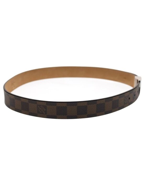 Louis Vuitton Damier Ceinture Carre Belt Brown Silver main image 4